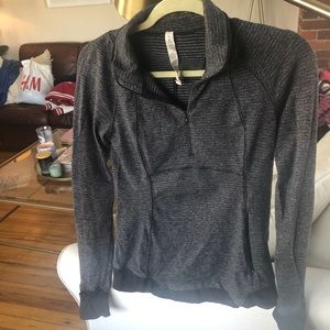 Lululemon gray black zip pullover